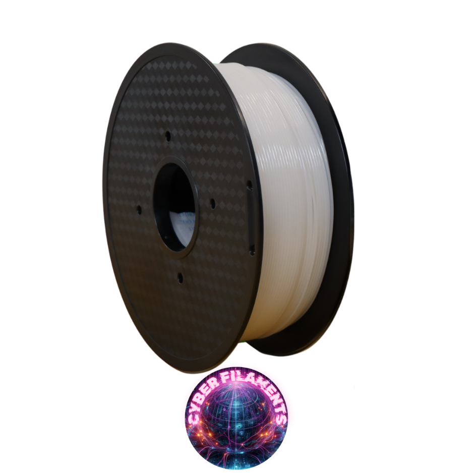 Cyber Filaments 1KG Roll - Trans White - PETG+