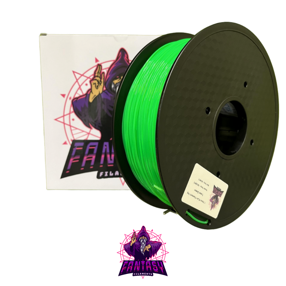 Fantasy Filaments 1KG Roll - Trans Green - PLA+