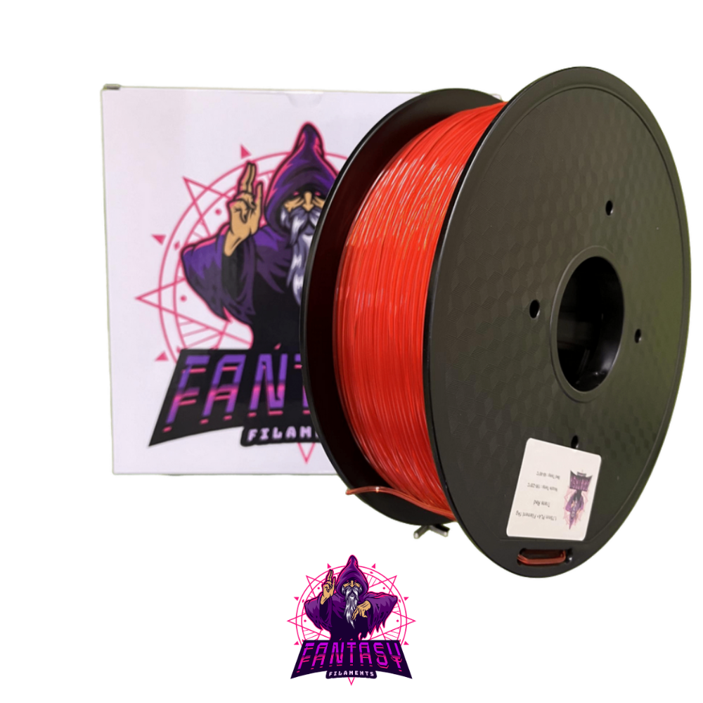 Fantasy Filaments 1KG Roll - Trans Red - PLA+