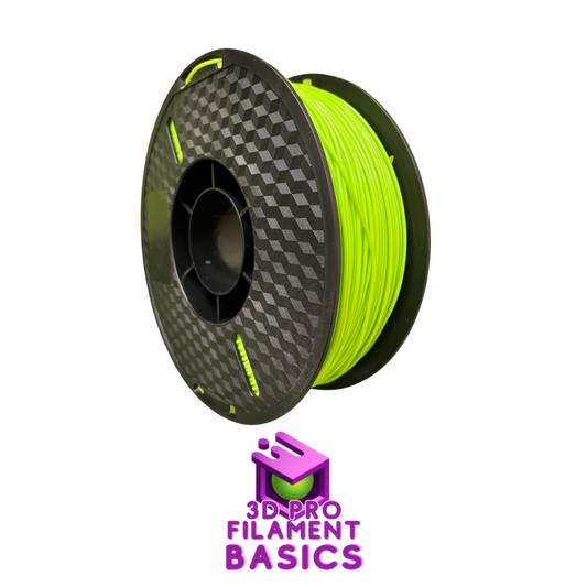 3D Filaments Basics PLA 1KG Roll - Fluo Green