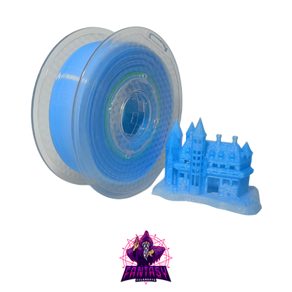 Fantasy Filaments 1KG Roll - Blue & White Jelly