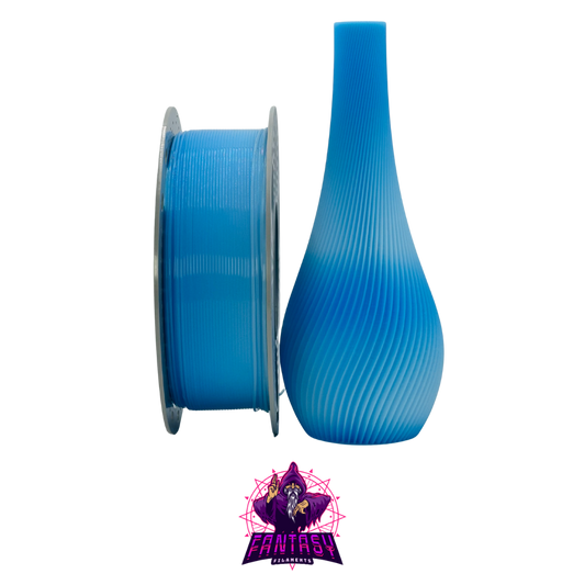 Fantasy Filaments 1KG Roll - Blue & White Jelly